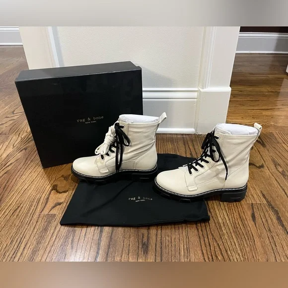 Rag & Bone NWT Shiloh Boots in White - Picture 10 of 13